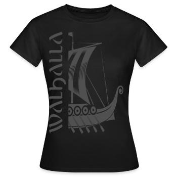 Valhalla Viking Vikings Bjoern Eisenseite - Frauen T-Shirt - Schwarz - Vorne - AI Model Female 172 dark (172cm)
