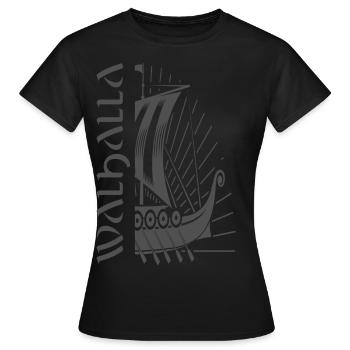 Valhalla Viking Vikings Bjoern Eisenseite - Frauen T-Shirt - Schwarz - Vorne - AI Model Female 172 dark (172cm)