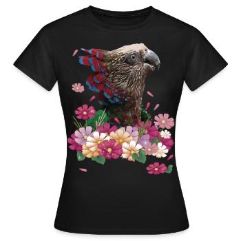 The cacique parrot - Women's T-Shirt - black - Front - AI Model Female 172 dark (172cm)