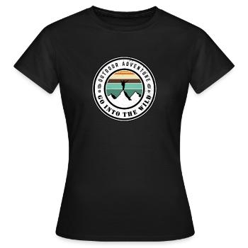 Aventure en plein air - T-shirt Femme - noir - Devant - AI Model Female 172 dark (172cm)