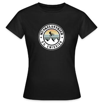 Entraînement musculaire - 0% d’émission - T-shirt Femme - noir - Devant - AI Model Female 172 dark (172cm)