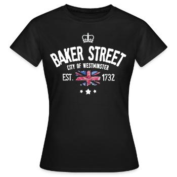 Baker street vintage - T-shirt Femme - noir - Devant - AI Model Female 172 dark (172cm)