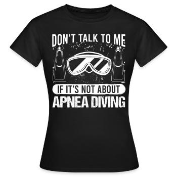 L’apnée ne parle pas si ce n’est l’apnée Plongée en apnée Apnée - T-shirt Femme - noir - Devant - AI Model Female 172 dark (172cm)