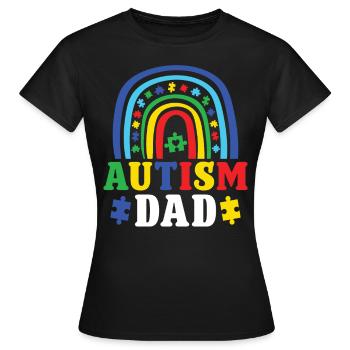 Autisme Autisme Papa Tolérance Sensibilisation à l’autisme - T-shirt Femme - noir - Devant - AI Model Female 172 dark (172cm)