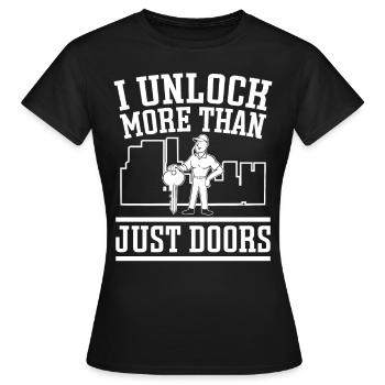Serrurier Débloquez plus que des portes Serrurier - T-shirt Femme - noir - Devant - AI Model Female 172 dark (172cm)
