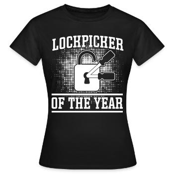 Serrurier de l’année Serrurier Serrurier - T-shirt Femme - noir - Devant - AI Model Female 172 dark (172cm)