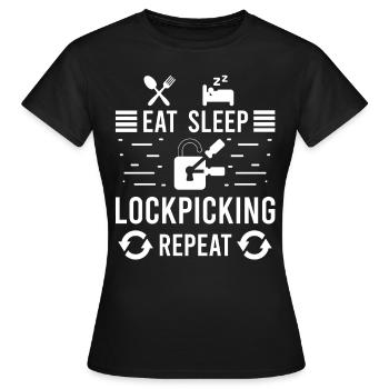 Serrurier Je peux casser n’importe quel serrurier Serrurier - T-shirt Femme - noir - Devant - AI Model Female 172 dark (172cm)