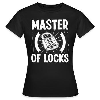 Serrurier Master Of Locks Serrurier Serrurier - T-shirt Femme - noir - Devant - AI Model Female 172 dark (172cm)