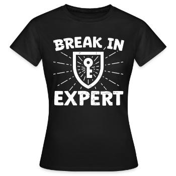 Locksmith Break In Expert Locksmith Lock - Women's T-Shirt - black - Front - AI Model Female 172 dark (172cm)