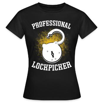 Serrurier Serrurier Professionnel Serrurier - T-shirt Femme - noir - Devant - AI Model Female 172 dark (172cm)