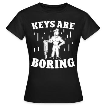 Les clés de serrurier sont ennuyeuses Serrure de serrurier - T-shirt Femme - noir - Devant - AI Model Female 172 dark (172cm)