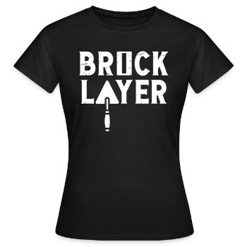 Maître maçon maçon Maçon Constructeur de maisons en maçonnerie - T-shirt Femme - noir - Devant - AI Model Female 172 dark (172cm)