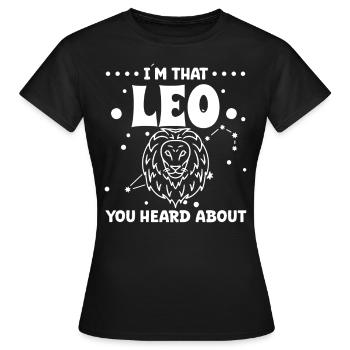 Astrology That Leo You Heard About Esotericism - Women's T-Shirt - black - Front - AI Model Female 172 dark (172cm)