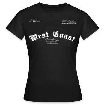 Côte Ouest - T-shirt Femme - noir - Devant - AI Model Female 172 dark (172cm)