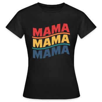 Retro Groovy Mama - Women's T-Shirt - black - Front - AI Model Female 172 dark (172cm)