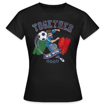Together we win - T-shirt Femme - noir - Devant - AI Model Female 172 dark (172cm)