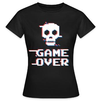Game Over - Women's T-Shirt - black - Front - AI Model Female 172 dark (172cm)