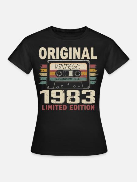 1983 cadeau anniversaire 1983 vintage 1983 rétro - T-shirt Femme - noir