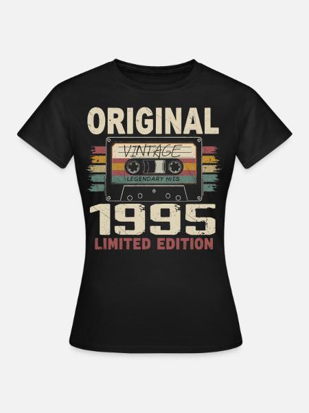 1995 cadeau anniversaire 1995 vintage 1995 rétro - Dame-T-shirt - sort