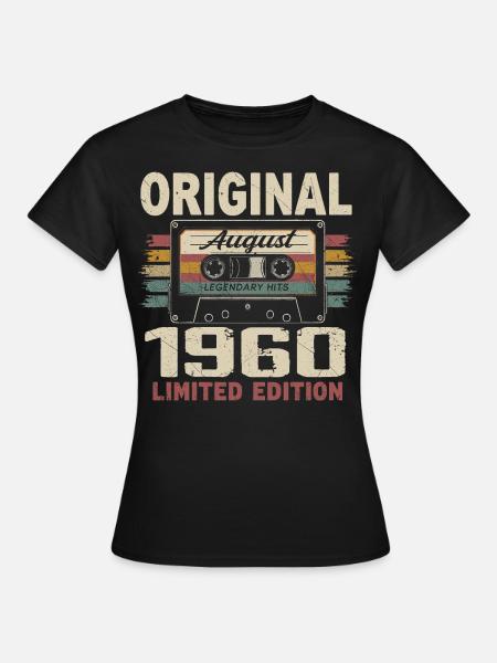 August 1960 August 1960 Geschenk August 1960 August 1960 - Frauen T-Shirt - Schwarz