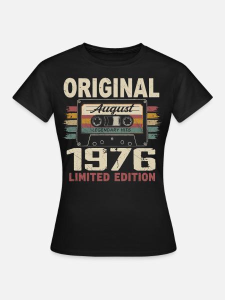 Août 1976 August 1976 Cadeau Août 1976 August 1976 - T-shirt Femme - noir