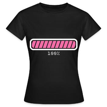 Ladebalken Loading Geschenk - Frauen T-Shirt - Schwarz - Vorne - AI Model Female 172 dark (172cm)