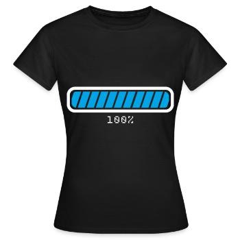 Loading bar Loads gift - Women's T-Shirt - black - Front - AI Model Female 172 dark (172cm)