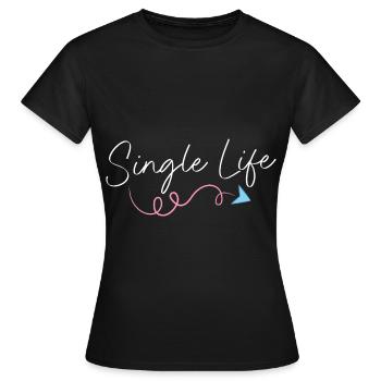 Solo Bachelor - T-shirt Femme - noir - Devant - AI Model Female 172 dark (172cm)