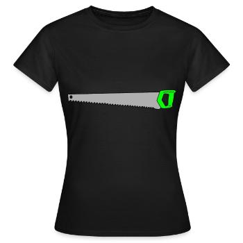 Scie - T-shirt Femme - noir - Devant - AI Model Female 172 dark (172cm)