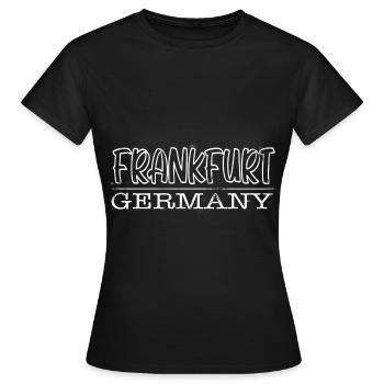 Francfort - T-shirt Femme - noir - Devant - AI Model Female 172 dark (172cm)