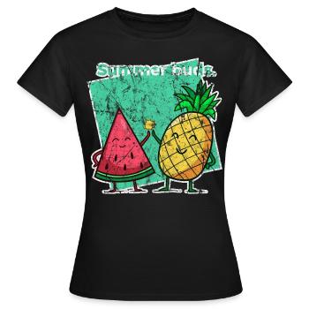 Tropical - Women's T-Shirt - black - Front - AI Model Female 172 dark (172cm)