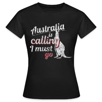 Australia - Women's T-Shirt - black - Front - AI Model Female 172 dark (172cm)
