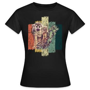 singe - T-shirt Femme - noir - Devant - AI Model Female 172 dark (172cm)