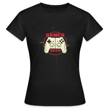 gamer - Women's T-Shirt - black - Front - AI Model Female 172 dark (172cm)
