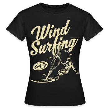 Planche à voile 1- Planche à voile - T-shirt Femme - noir - Devant - AI Model Female 172 dark (172cm)