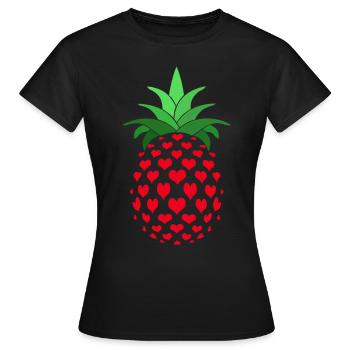 Ananas - T-shirt Femme - noir - Devant - AI Model Female 172 dark (172cm)