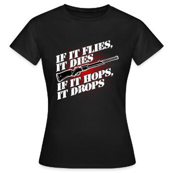To hunt - Women's T-Shirt - black - Front - AI Model Female 172 dark (172cm)