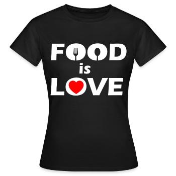 eat - Women's T-Shirt - black - Front - AI Model Female 172 dark (172cm)