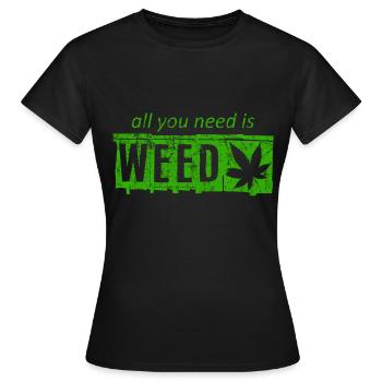 Weed - Women's T-Shirt - black - Front - AI Model Female 172 dark (172cm)