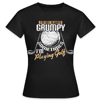 Golf en disant - T-shirt Femme - noir - Devant - AI Model Female 172 dark (172cm)