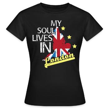 Angleterre Royaume-Uni Royaume-Uni Idée cadeau - T-shirt Femme - noir - Devant - AI Model Female 172 dark (172cm)
