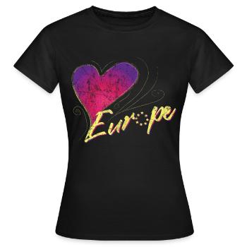 Europa Weiblich - Frauen T-Shirt - Schwarz - Vorne - AI Model Female 172 dark (172cm)