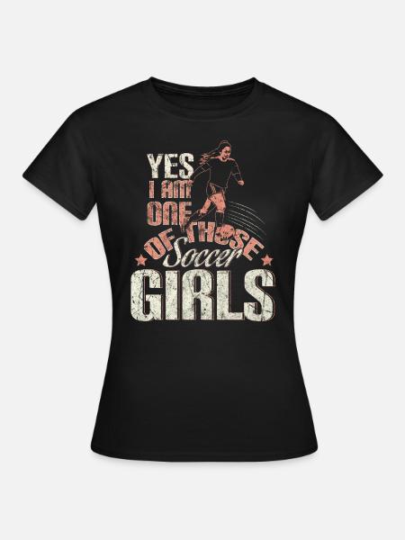 Weiblich Fußball Geschenk - Frauen T-Shirt - Schwarz