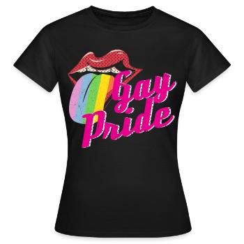 LGBT - T-shirt Femme - noir - Devant - AI Model Female 172 dark (172cm)