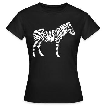 Zebra Strong EDS maladie cadeau T-shirt - T-shirt Femme - noir - Devant - AI Model Female 172 dark (172cm)