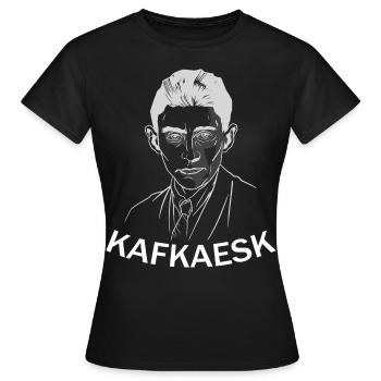 Franz Kafka Kafkaesk portrait - Women's T-Shirt - black - Front - AI Model Female 172 dark (172cm)