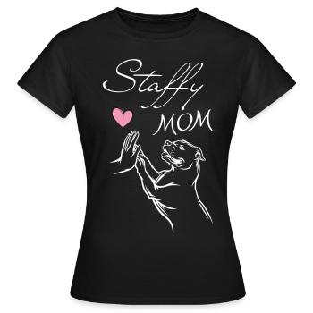 Staffordshire Terrier Mistress - Women's T-Shirt - black - Front - AI Model Female 172 dark (172cm)