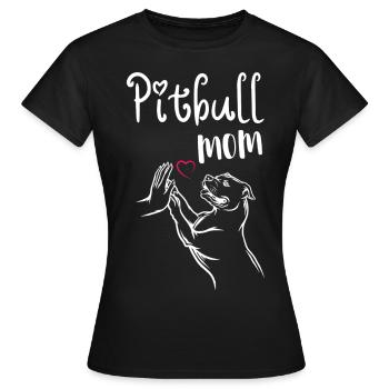 Pitbull Terrier Mistress Sayings - Women's T-Shirt - black - Front - AI Model Female 172 dark (172cm)