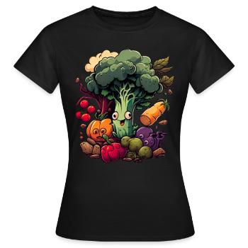 Ich liebe Gemüse - Frauen T-Shirt - Schwarz - Vorne - AI Model Female 172 dark (172cm)