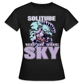 Solitude dans le ciel – Parapente - T-shirt Femme - noir - Devant - AI Model Female 172 dark (172cm)